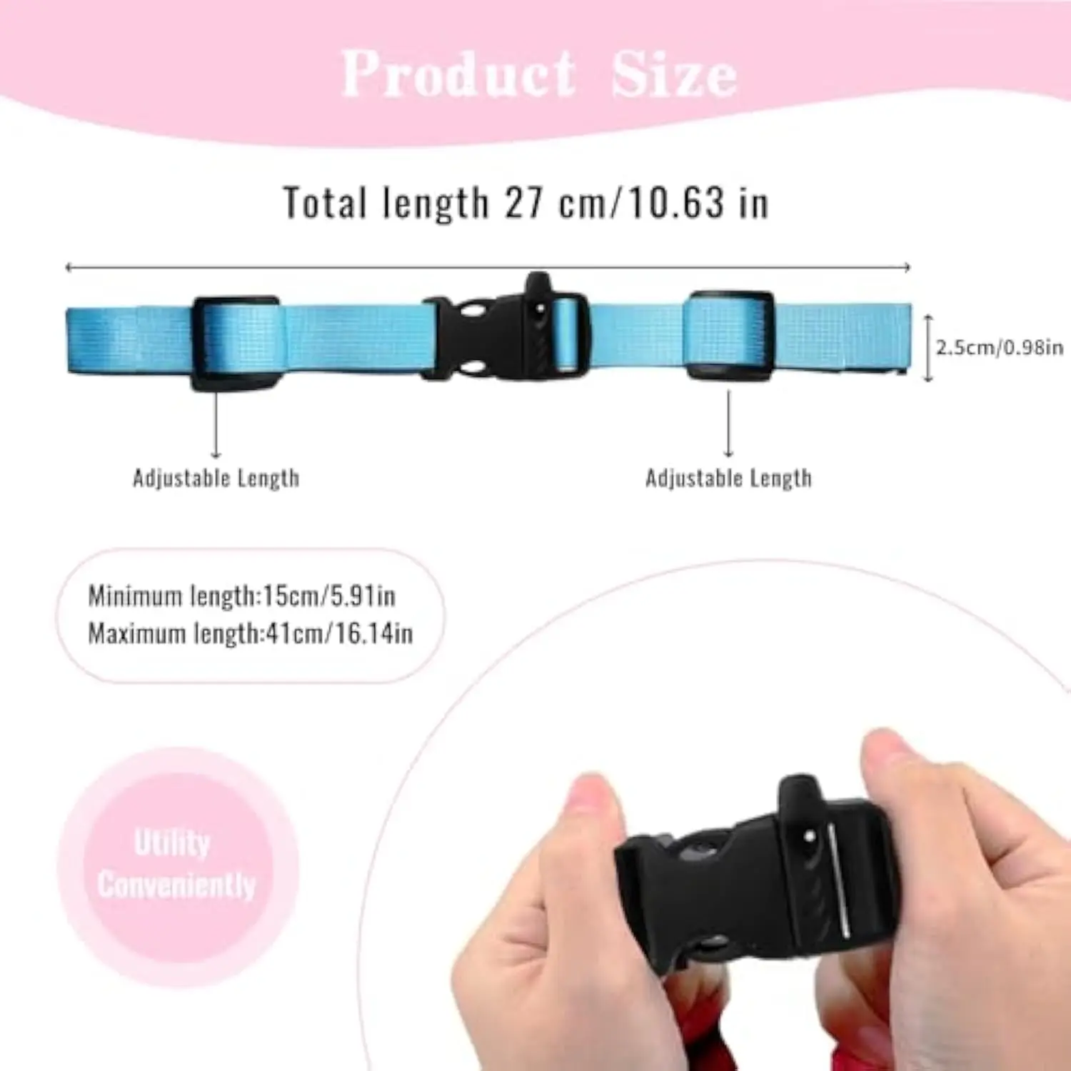 Sternum Straps For Backpacks 1-pack,Adjustable Chest Strap with Emergency Whistle Buckle Suitable for Backpack Straps thumbnail 4