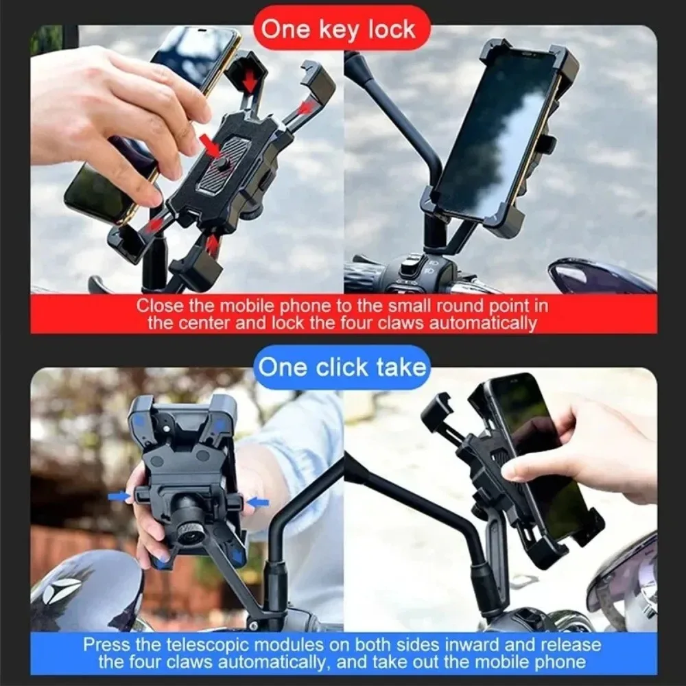 360° Rotatable Electric Bicycle Phone Holder for iPhone Xiaomi Riding MTB Bike Moto Motorcycle Stand Bracket Non-slip Cycling thumbnail 4