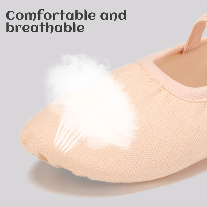 Women Ballet Shoes Girls Dance Slippers Split Sole Gymnastics Yoga Dancing Shoes Canvas Children Adult Ballerina Shoes thumbnail 4