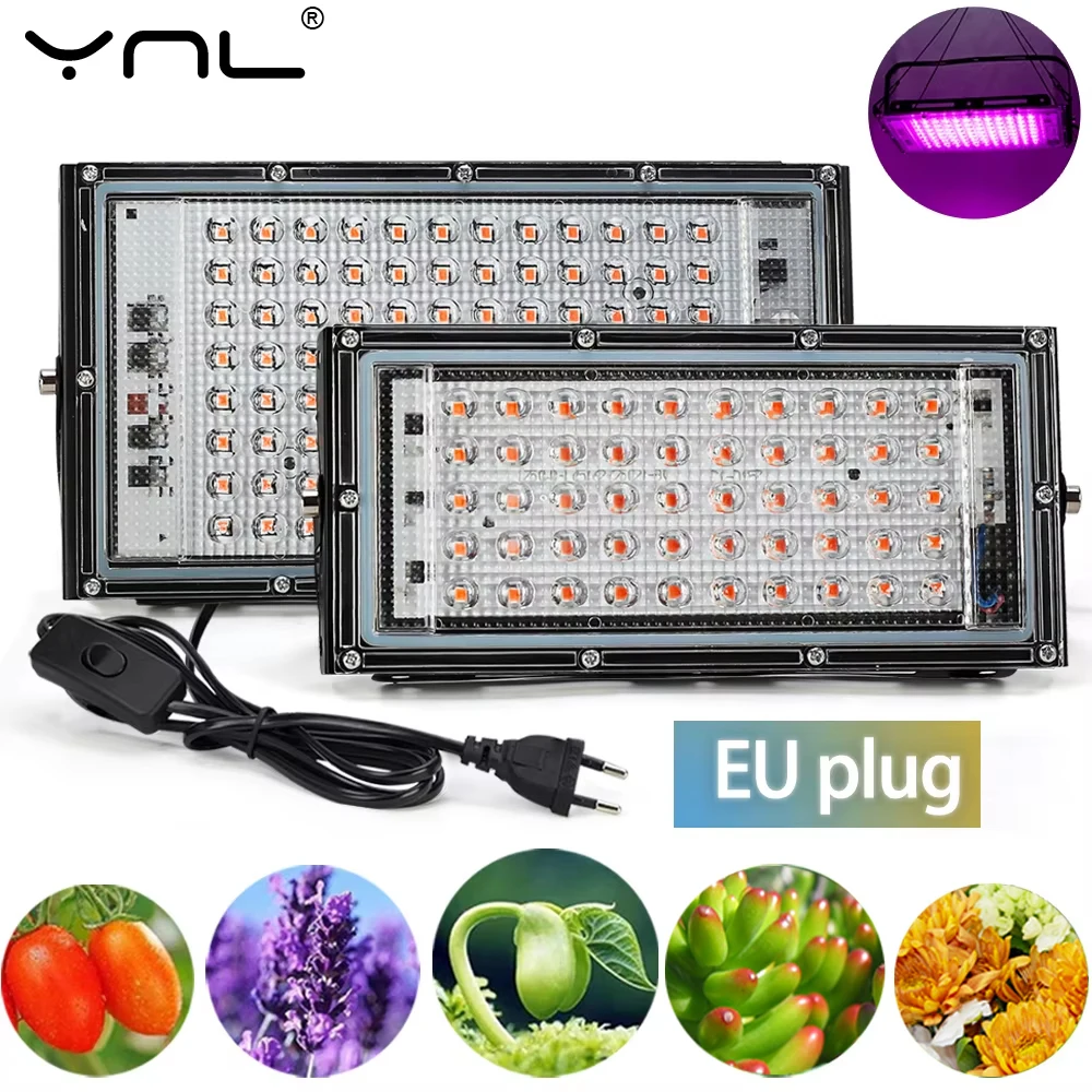 LED Grow Light AC220V 50W 100W 150W Full Spectrum Phyto Lamp For Plant Seeds Hydroponics Greenhouse Home Plants Growth Phytolamp thumbnail 2