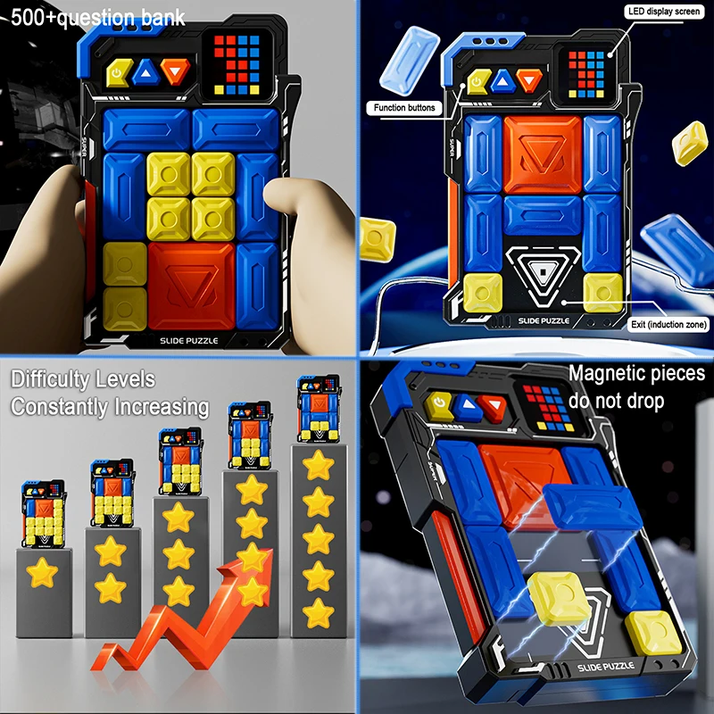 Smart Super Slide Puzzle Games Kid 500+ Challenges Problems intellectual Clearance Toys Logical Thinking Brain Educational Toys thumbnail 5