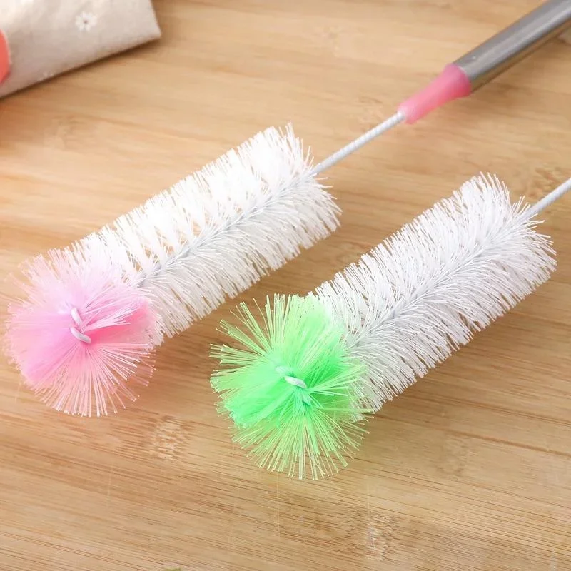Round Head Bendable Long Handle Cup Brushes Bottle Brush Cleaning Brush Home Kitchen Gadget Random Color thumbnail 5
