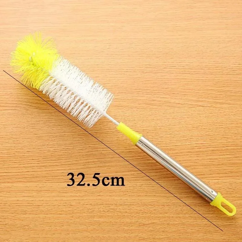 Round Head Bendable Long Handle Cup Brushes Bottle Brush Cleaning Brush Home Kitchen Gadget Random Color thumbnail 6