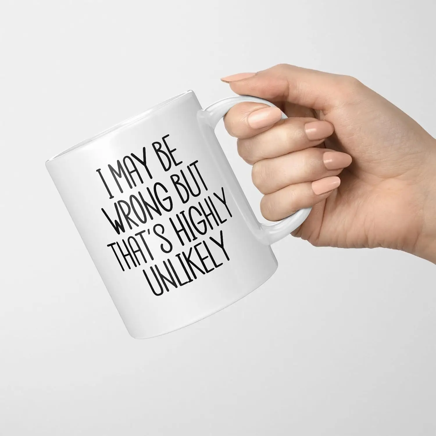 I May Be Wrong but That's Highly Unlikely" Funny Ceramic Mug-Perfect Gift for Friends and Family,Unique and Humorous Design thumbnail 2