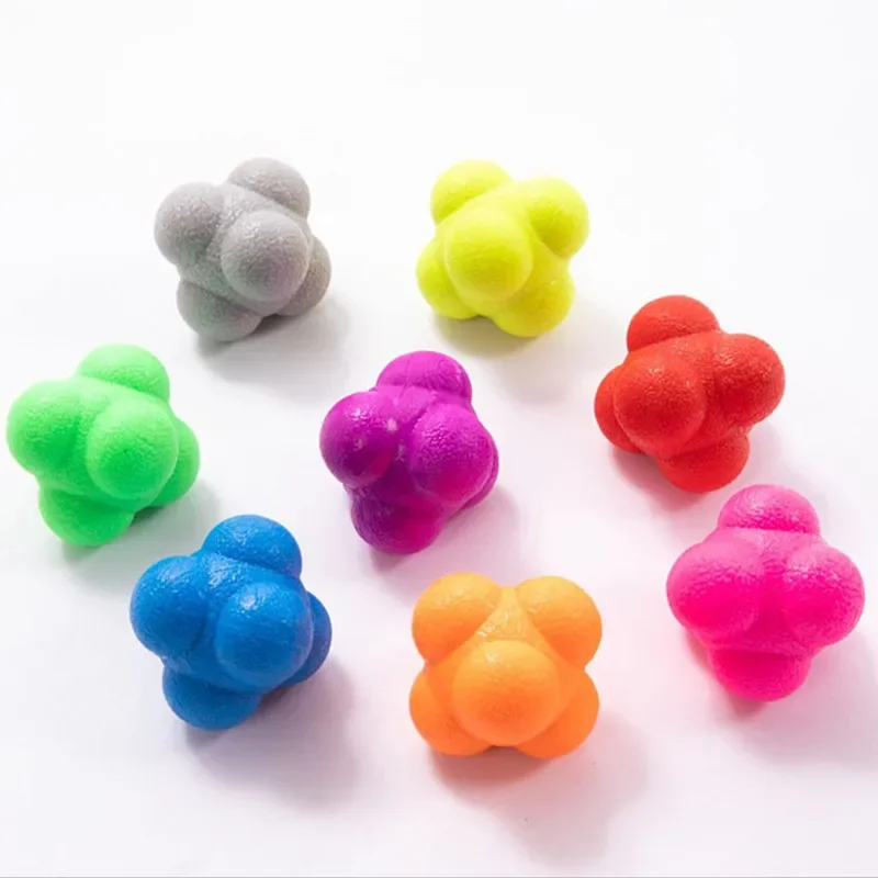 5.5cm Fitness Reaction Ball Hexagonal Reaction Ball Agility Coordination flex Exercise Sports Fitness Training Ball Exerciser thumbnail 2