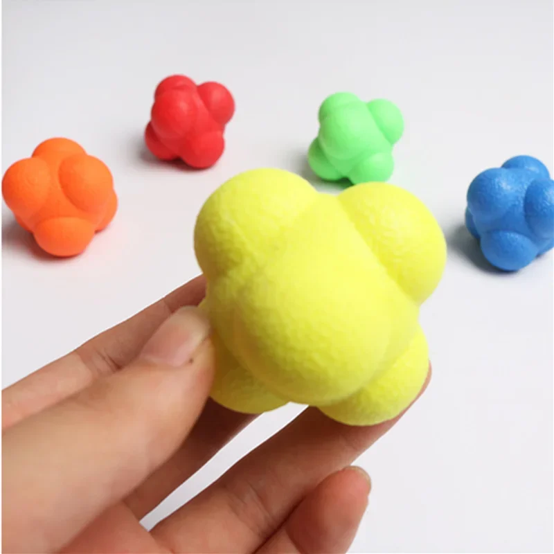 5.5cm Fitness Reaction Ball Hexagonal Reaction Ball Agility Coordination flex Exercise Sports Fitness Training Ball Exerciser thumbnail 5