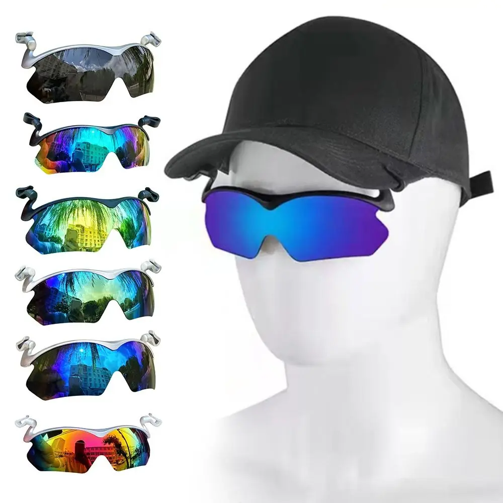 Adjustable Clip Cap Sports Sunglasses Flip-Up Cover UV Protection Polarized Sunglasses Clip On Hat Cycling Goggles thumbnail 5