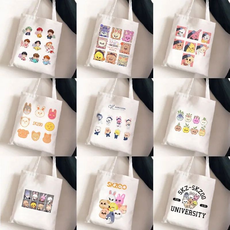 Stray  Skzoo Peripheral printed canvas Bag Student Casual women's hand bag shoulder bag thumbnail 2