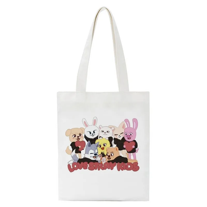 Stray  Skzoo Peripheral printed canvas Bag Student Casual women's hand bag shoulder bag thumbnail 3