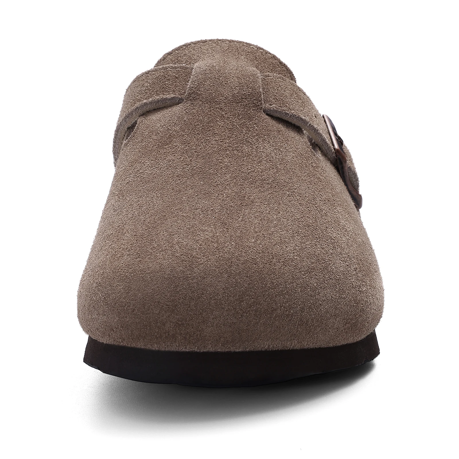Kidmi New Genuine Suede Clogs for Women Men Clogs Soft Cork Footbed Mules Comfort Potato Shoes with Arch Support Beach Sandals thumbnail 5