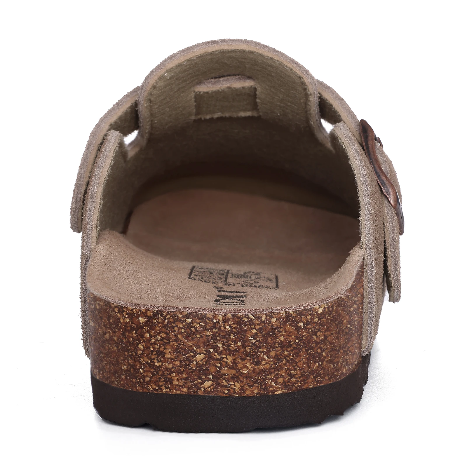 Bebealy Men's Genuine Suede Clogs Slippers Cork Footbed Clogs Shoes Casual Men Garden Clogs Slippers Cozy Nonslip Home Slippers thumbnail 5