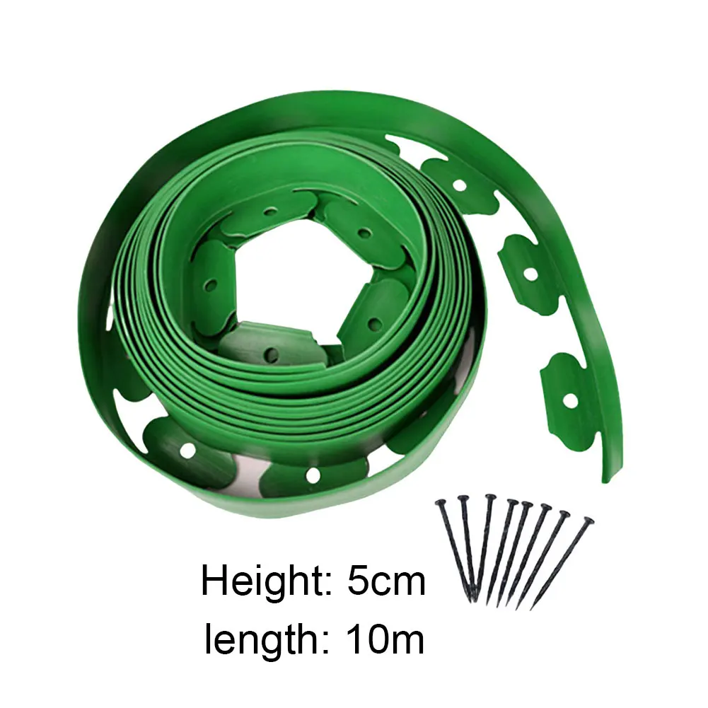 5/10M Fixed Garden Barrier Lawn Grass Plastic Edging Border Landscape Edging Garden Edge Kit With Anchoring Spikes Easy Install thumbnail 6
