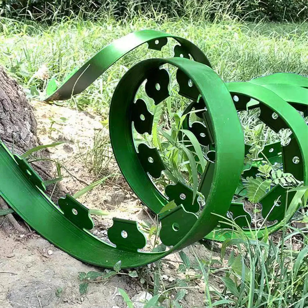 5/10M Fixed Garden Barrier Lawn Grass Plastic Edging Border Landscape Edging Garden Edge Kit With Anchoring Spikes Easy Install thumbnail 3