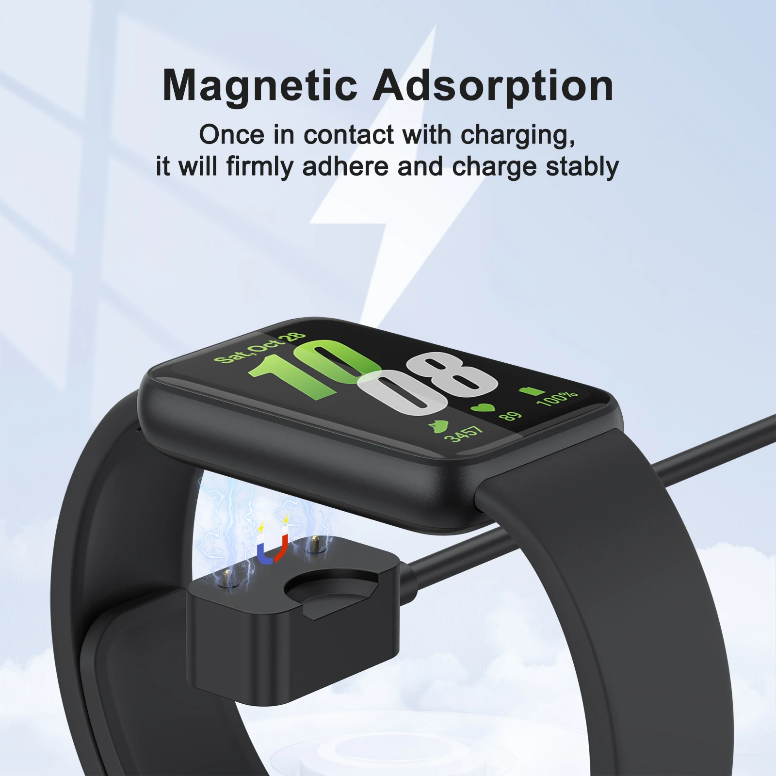 100CM USB Charger For Samsung Galaxy Fit 3 Adapter Magnetic Charging Cable Cord For Samsung Galaxy Fit 3 Smartwatch Accessories thumbnail 5