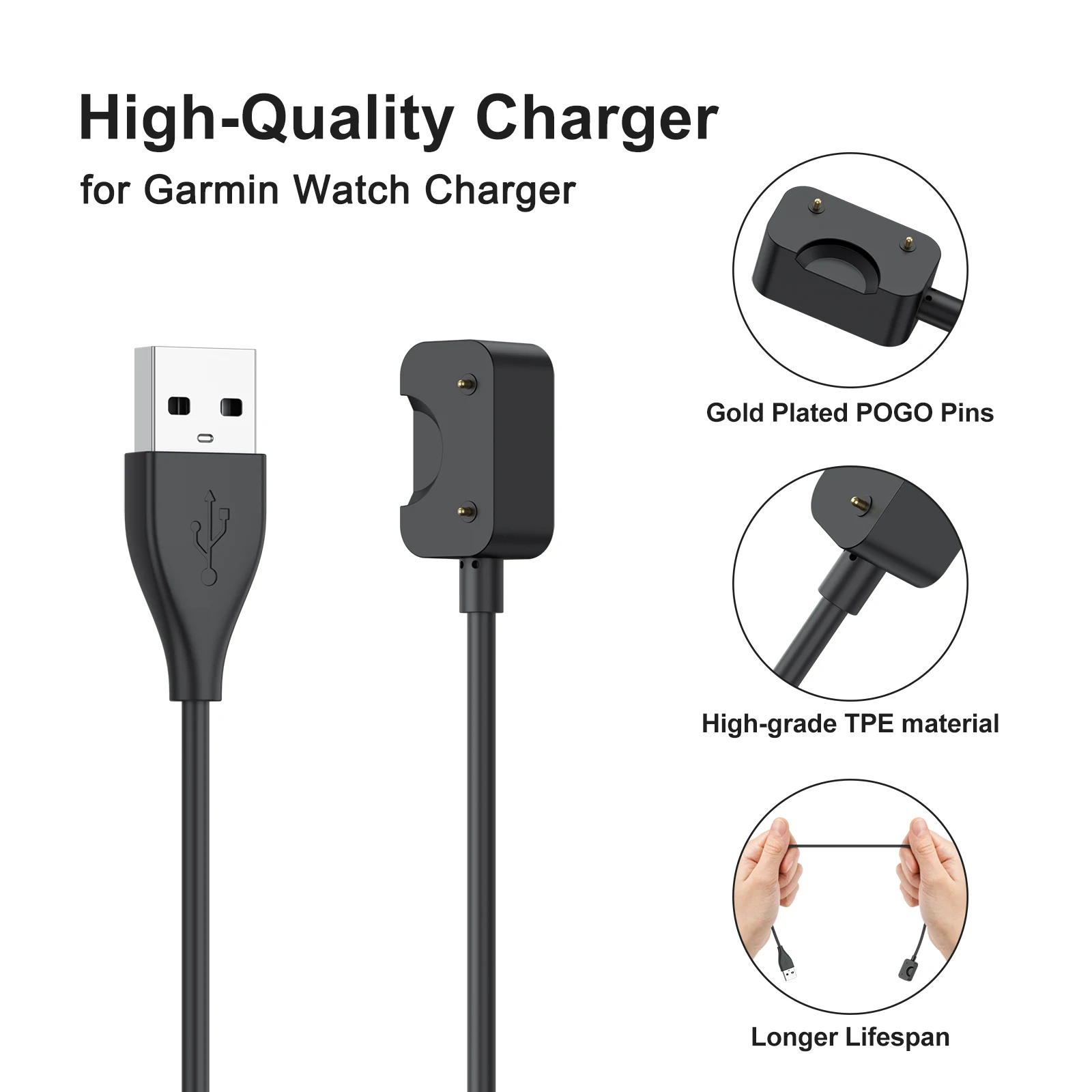 100CM USB Charger For Samsung Galaxy Fit 3 Adapter Magnetic Charging Cable Cord For Samsung Galaxy Fit 3 Smartwatch Accessories thumbnail 3