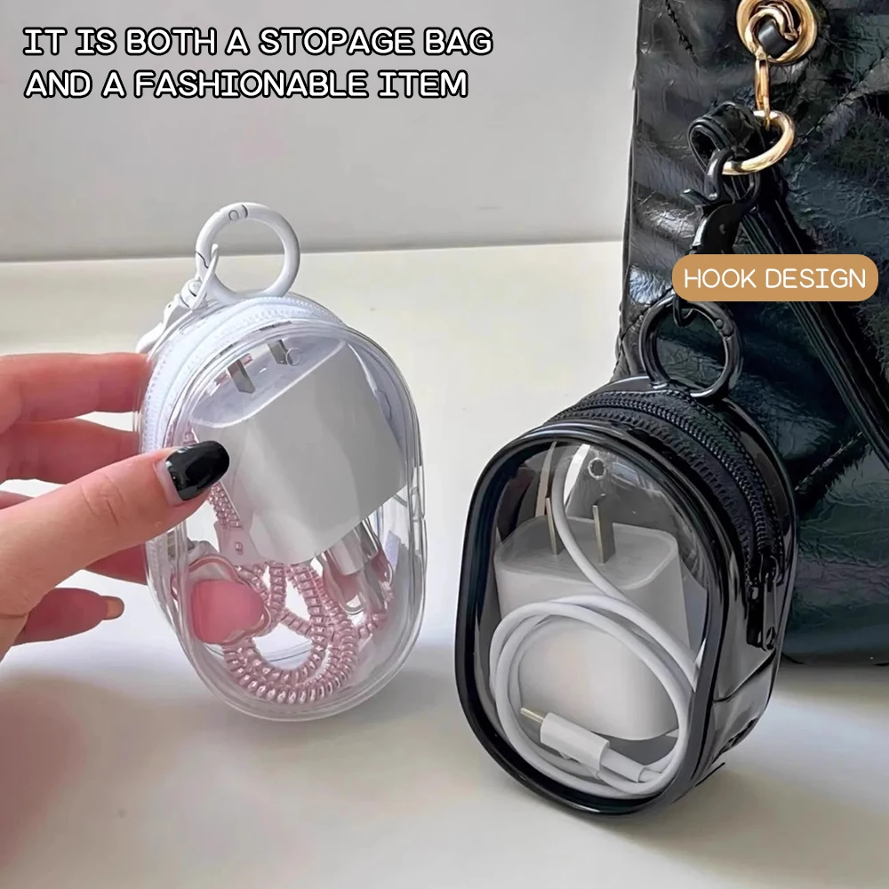 Storage Pouch Keychain Bag+Sleeve Charger Cable Protector Cover 3D Soft Silicone Charger Case for iPhone 18w 20w Charger Head thumbnail 4