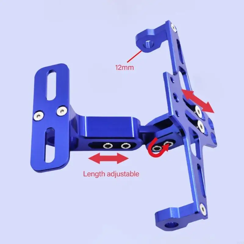 920L Motorcycle Rear License Plate Frame Holder Adjustable Scooter Motorbike Aluminum License Number Plate Bracket thumbnail 5