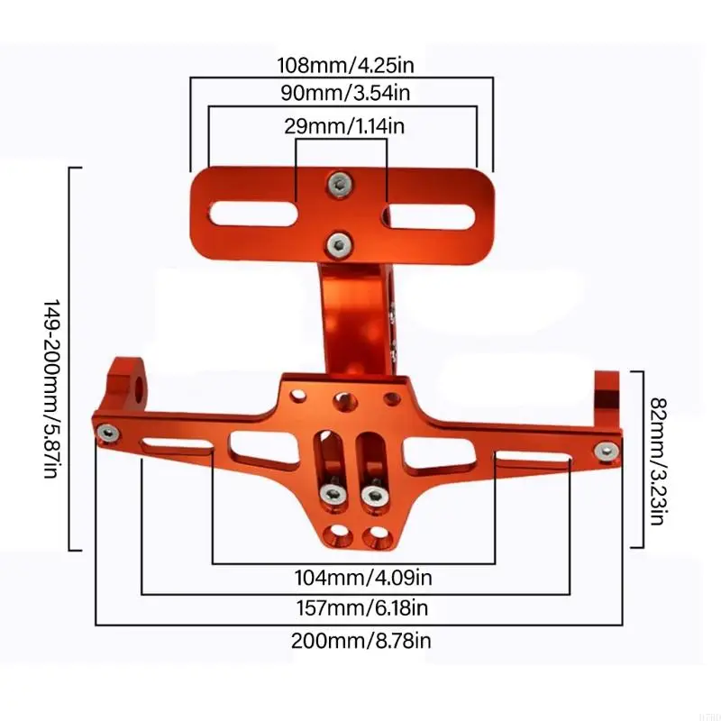 920L Motorcycle Rear License Plate Frame Holder Adjustable Scooter Motorbike Aluminum License Number Plate Bracket thumbnail 6