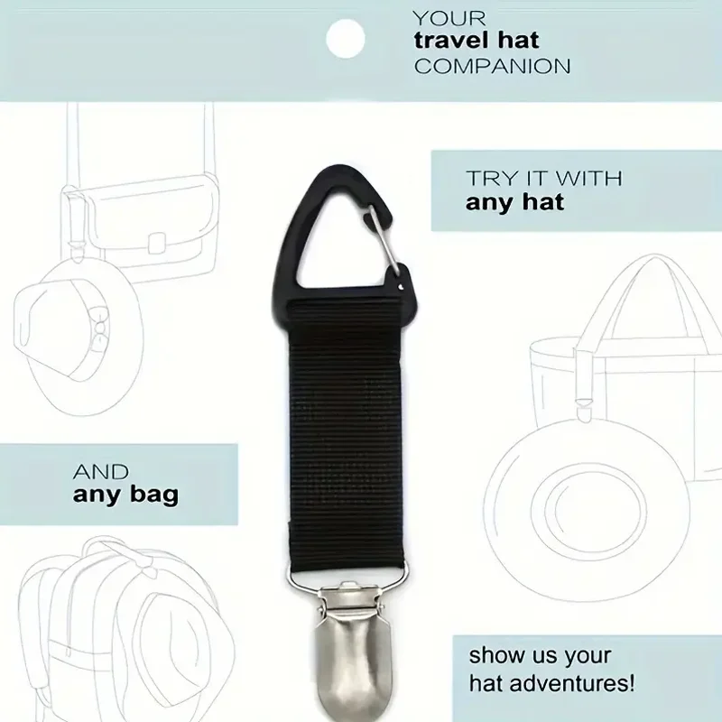 Outdoor travel straw hat clip portable hat clip multi-purpose outdoor storage clip thumbnail 5