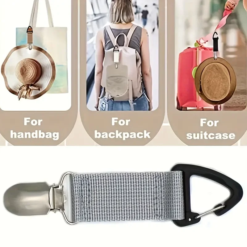 Outdoor travel straw hat clip portable hat clip multi-purpose outdoor storage clip thumbnail 2