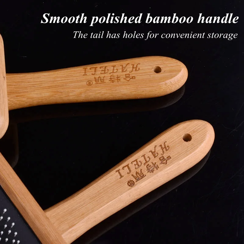 Pet Comb Natural Bamboo Handle Stainless Steel Hair Brush Dogs Cats Pets Grooming Accessories Tools Puppy Combs Cleaning Brush thumbnail 3