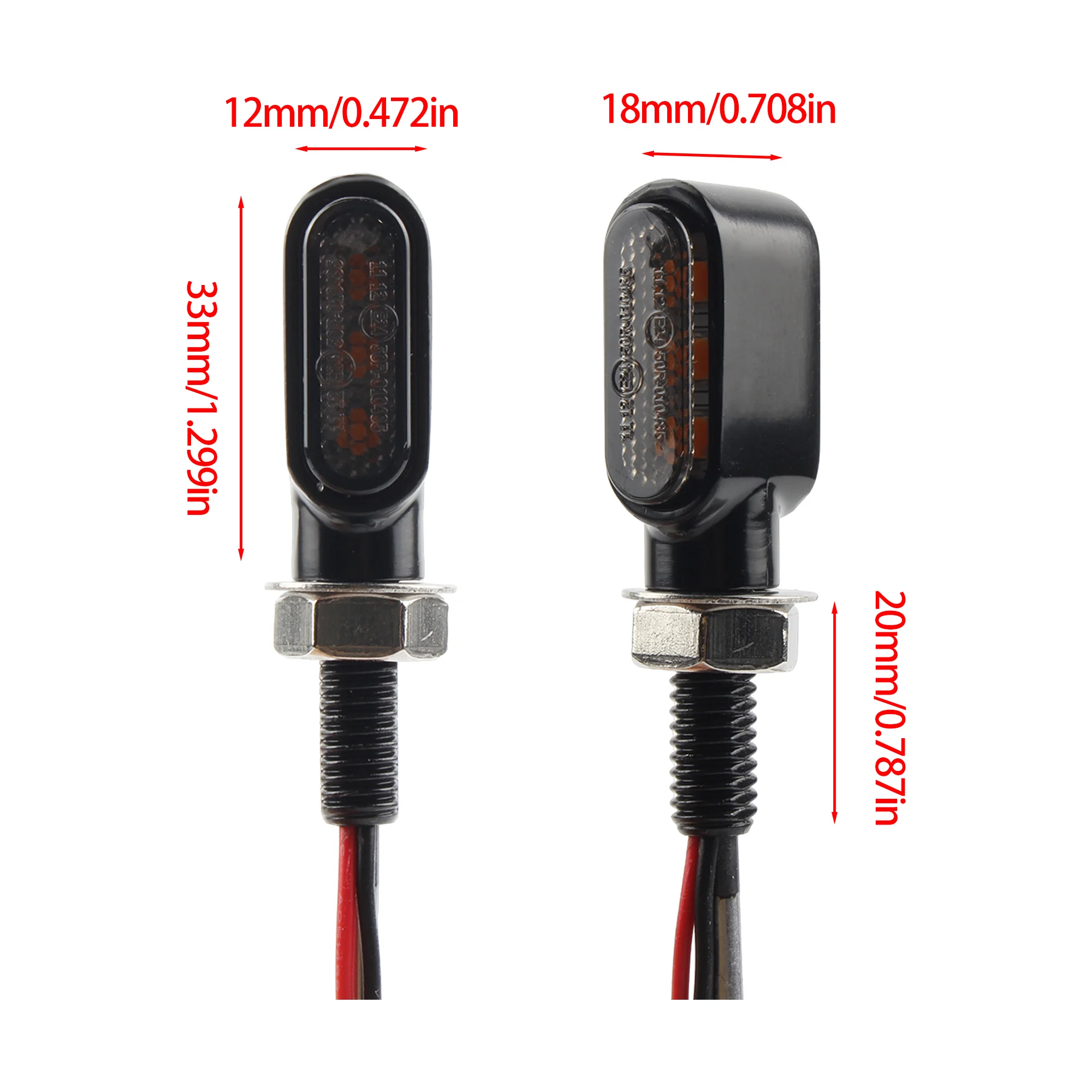 Motorcycle Turn Signal Light For Harley Cafe Racer Bobber Honda Motocross Universal Running Indicators Blinker Lamp Accessories thumbnail 3