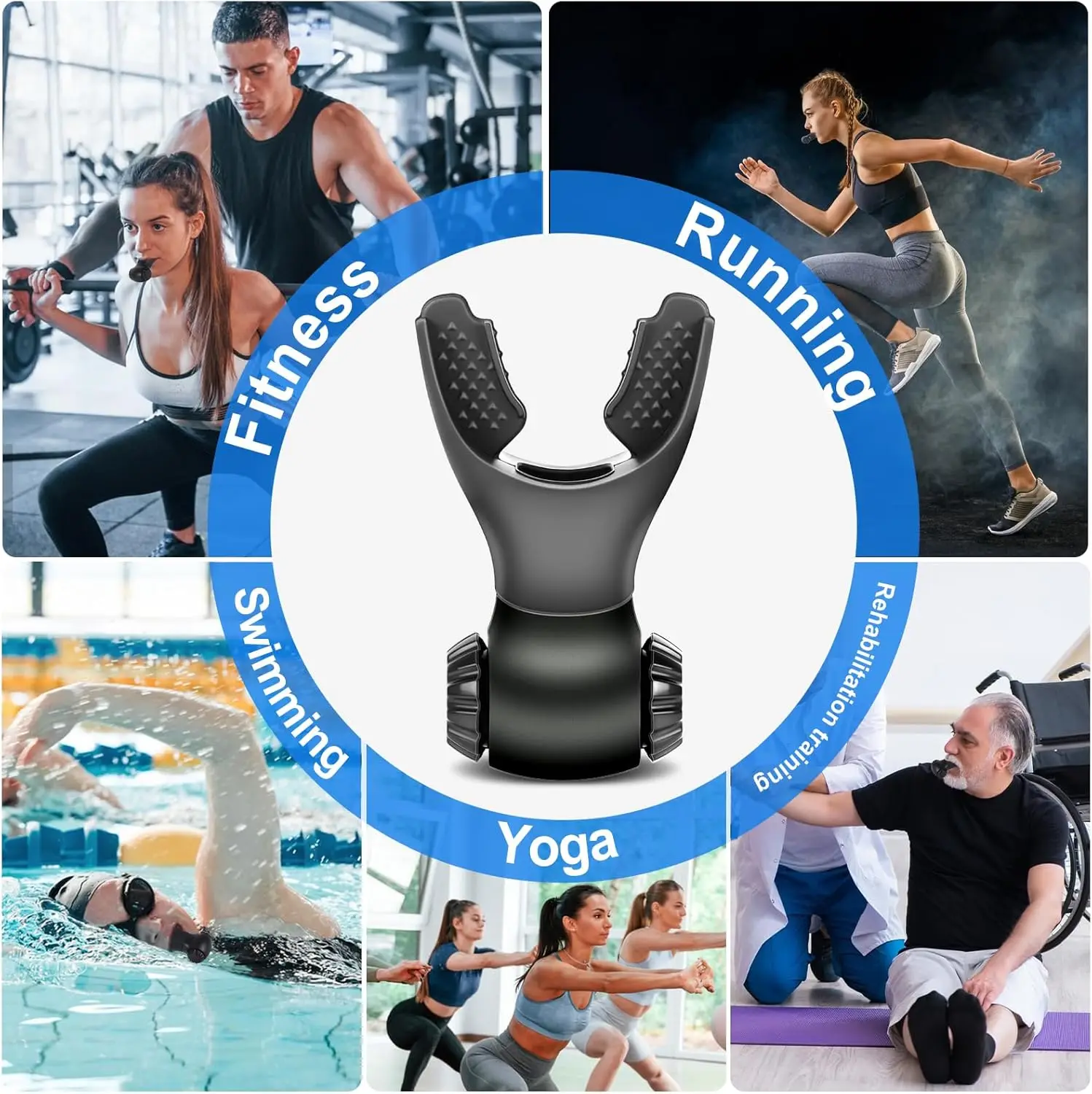 Breathing Trainer Lung Respirator Fitness Equipment Respiratory Silicone High Altitude Training Outdoor Expiratory Exercise Tool thumbnail 6