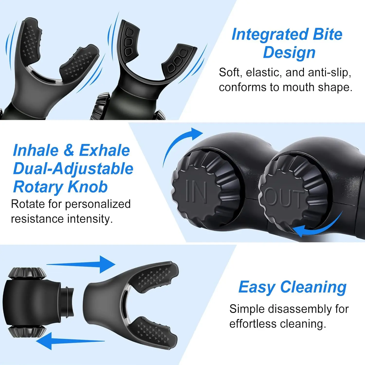 Breathing Trainer Lung Respirator Fitness Equipment Respiratory Silicone High Altitude Training Outdoor Expiratory Exercise Tool thumbnail 2