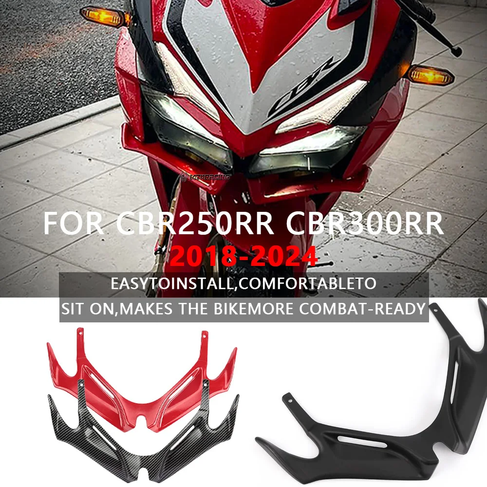 For HONDA Motocycle Front Wing Fairing Winglets Mouth Shell Cover Protection Guards CBR250RR CBR300RR Spoiler Front Winglet