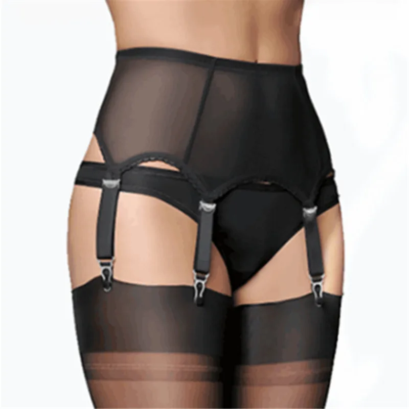 Sexy Women Vintage High Waist Garter Belt Sexy  Suspender Elastic Belt Stocking Garter Belt with 6 Metal Buckles Straps thumbnail 3
