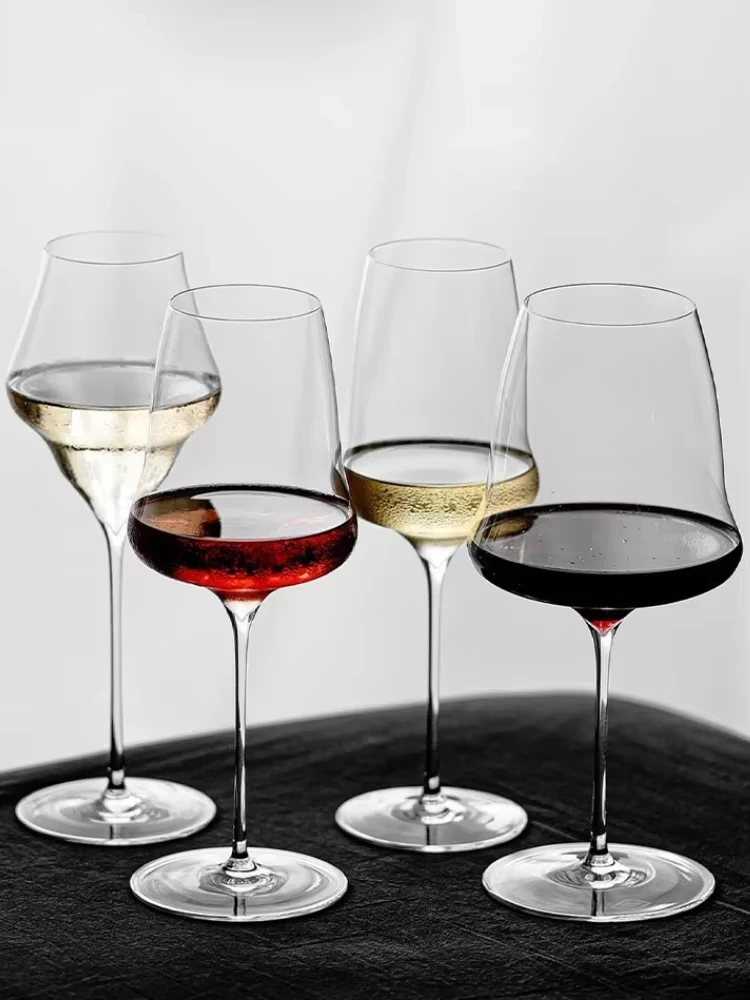 Handmade Thin Extreme Light Crystal White Wine Glass Champagne Flute Sweet Craft Perfect Flawless Goblet