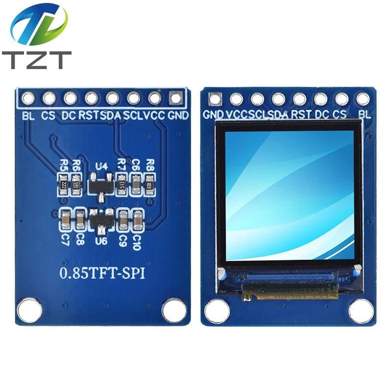 0.85 Inch 0.85" Color TFT Display Module TZT HD IPS LCD LED Screen 128X128 SPI Interface ST7735 Controller For Arduino thumbnail 4