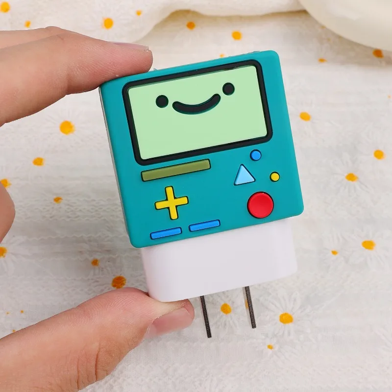 Kawaii Cute Cartoon Game Console Soft Silicone USB Charger Protective Case Data Line Cord Sleeve For iPhone 18/20W Charger Cover thumbnail 4
