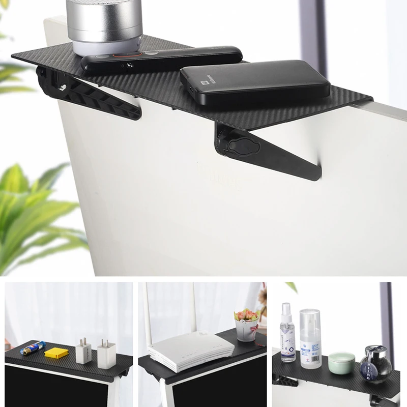 TV Screen Top Storage Shelf Computer Monitor Desktop Screen Adjustable Top Rack TV Box Router Shelf Rack Home Organizers Bracket thumbnail 2