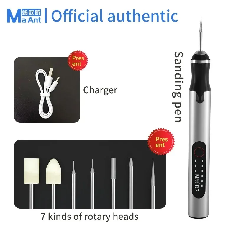 MaAnt D2 Speed Adjustable Engraver Electric Grinding Pen Small Grinding Machine Mini Tool Set DIY Jade Engraving Pen Polishing thumbnail 2