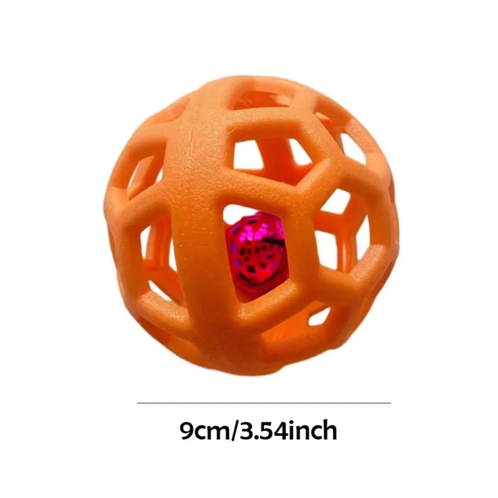 Dog Hollow Ball Toy Rubber Chew Toys for Dogs Cleaning Teeth Molar Bite Resistant Toy with Bell Puppy Training Game thumbnail 3