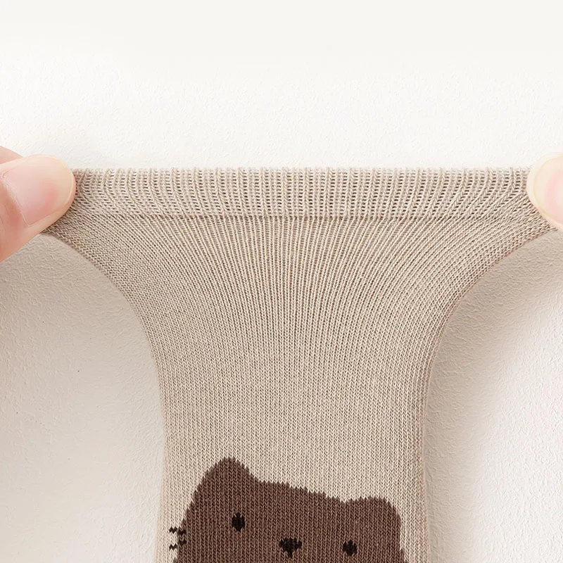 6 Pairs Kids Non-Slip Socks Cute Cartoon Fox and Bear Pattern Childrens Boys Girls Floor Socks Comfortable for Toddler thumbnail 5