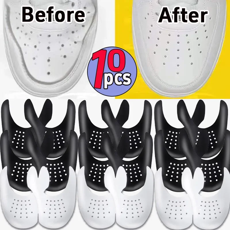 5pairs Light Anti Crease Protector Anti Crease Bending Supporting Shoes Toe Crease-resistance Suitable for Sports Shoe Protector thumbnail 2