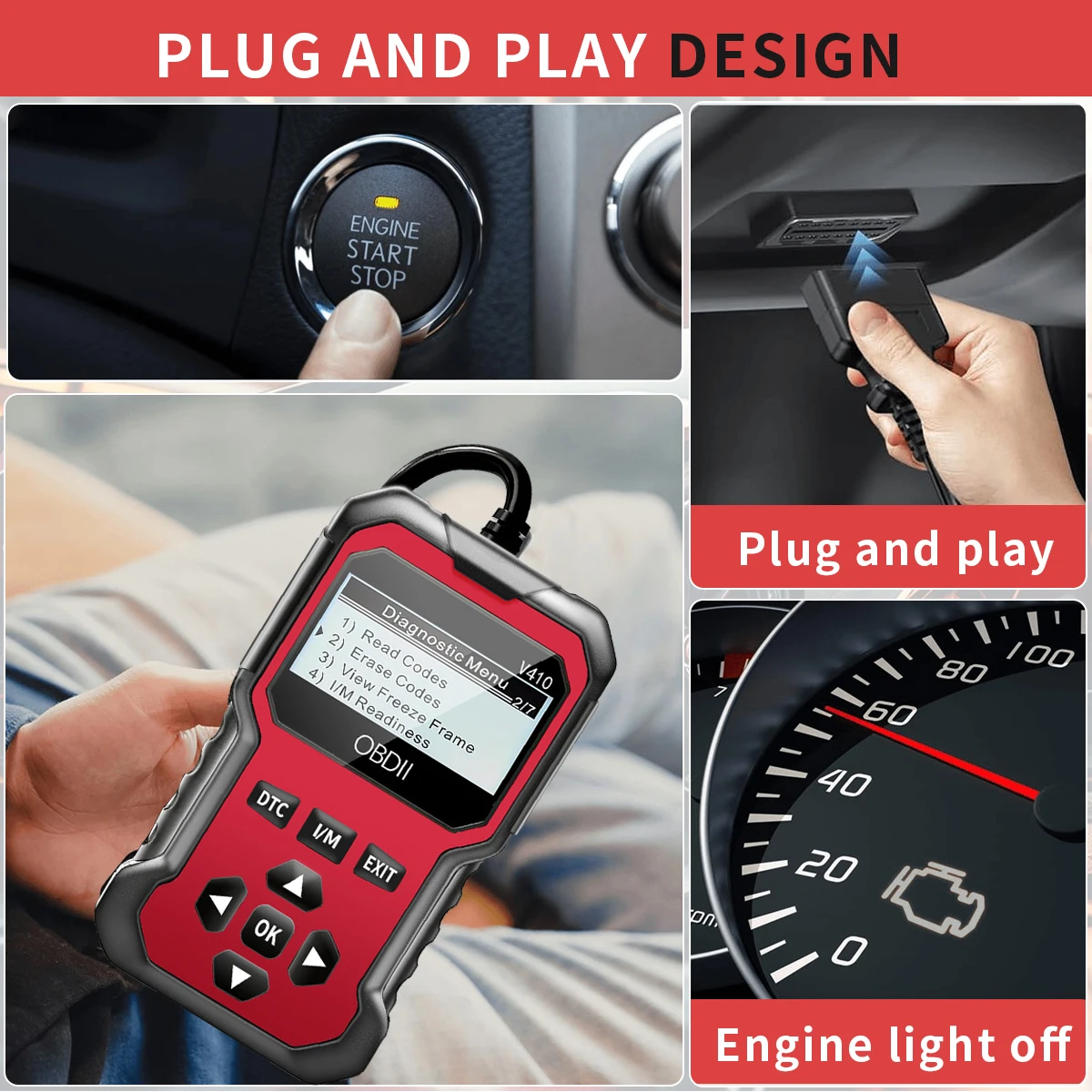 Car Obd2 Scanner Diagnostic Tool Code Reader Engine Fault Code Reader Scanner Can Diagnose All Obd Ii Protocol Cars since 1996 thumbnail 3