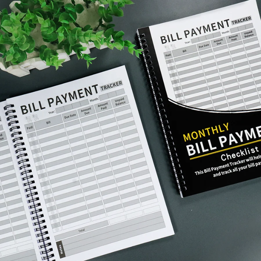 Monthly bill payment tracking plan, English language, adult financial organization notebook with inventory, payment records thumbnail 2