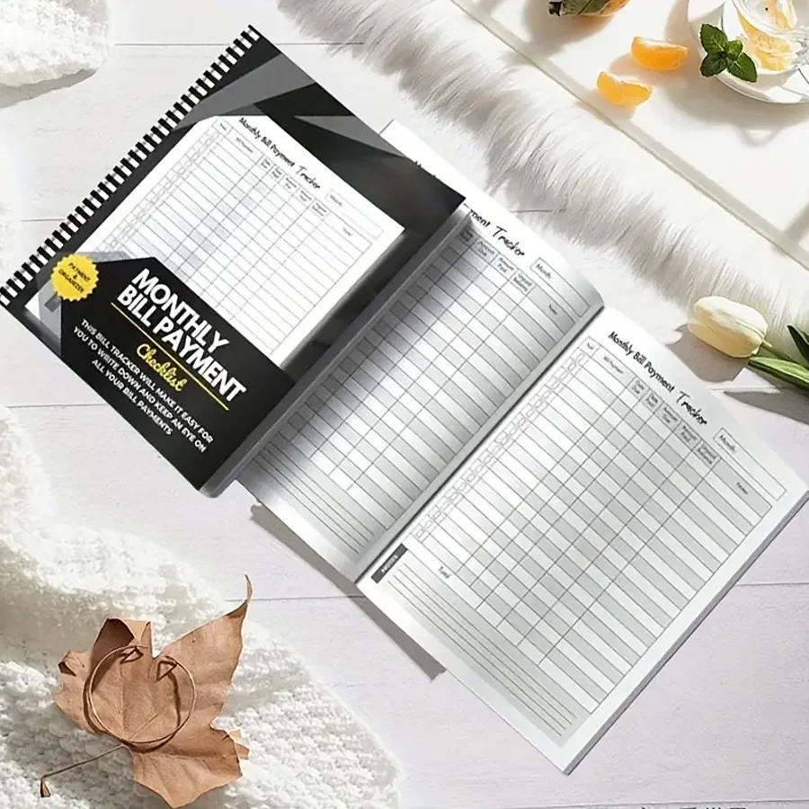 Monthly bill payment tracking plan, English language, adult financial organization notebook with inventory, payment records thumbnail 4