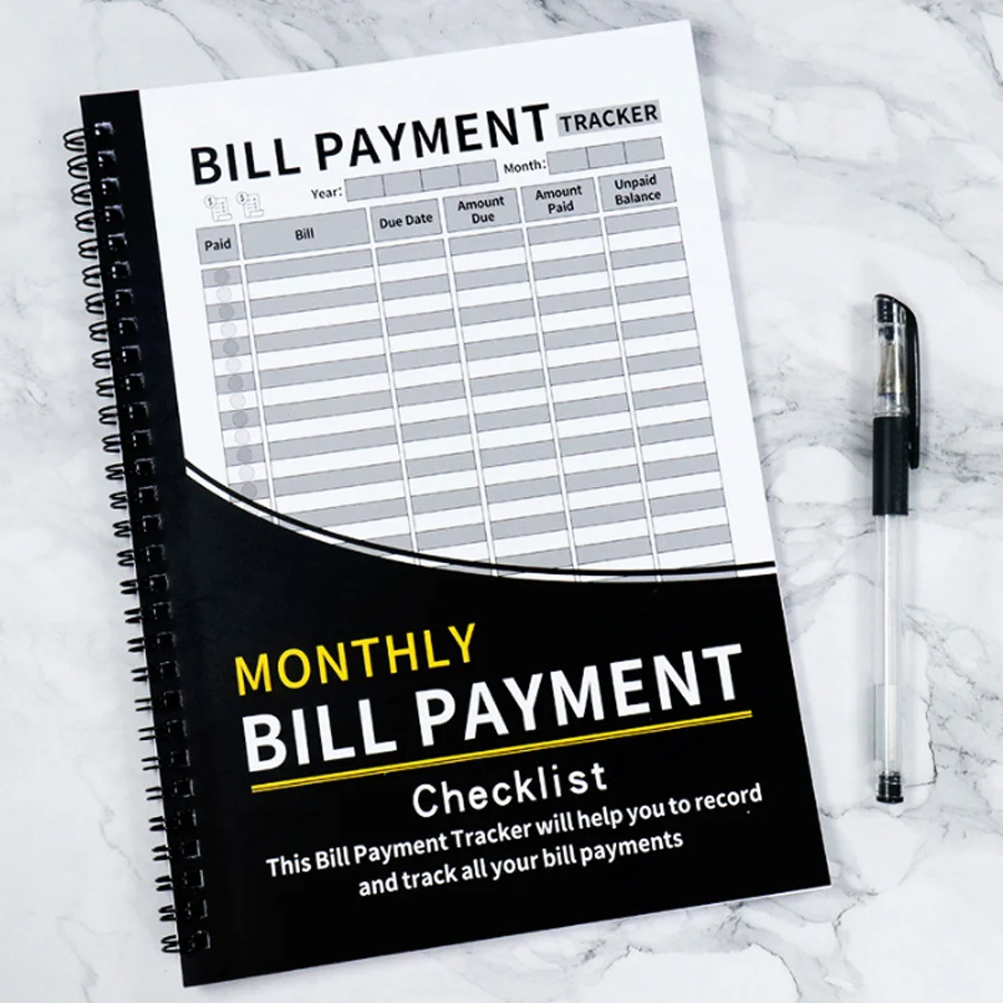 Monthly bill payment tracking plan, English language, adult financial organization notebook with inventory, payment records thumbnail 5