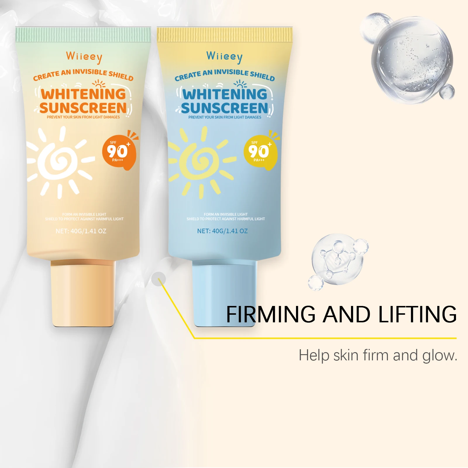 Kids Sunscreen Body Lotion Spf 50 Lightweight Non-greasy Refreshing Face Hydrating Brighten Broad Spectrum Moisturizing Sunblock thumbnail 5