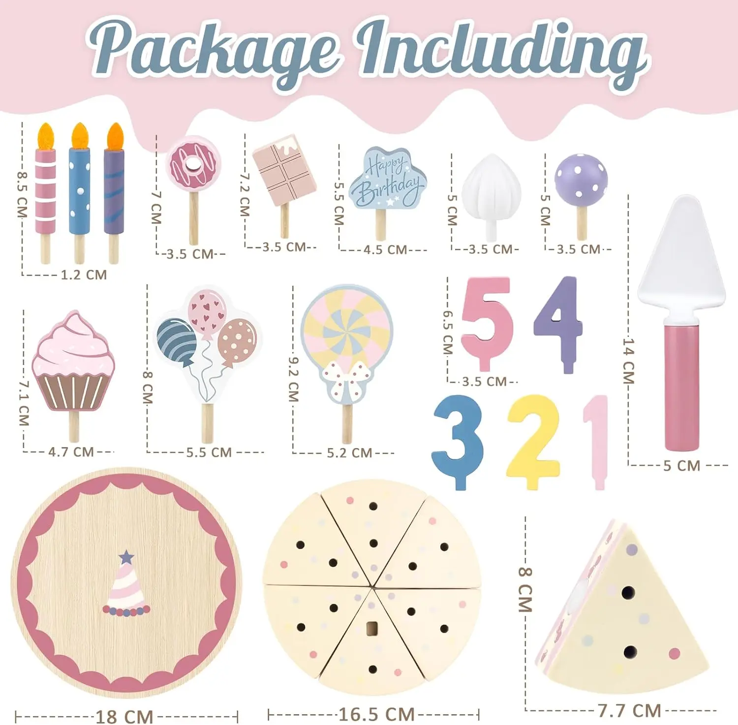 Wooden Kids Kitchen Toys Simulation Birthday Cake Toy Pretend Play Cutting Food Game Children Role Play Toy Gifts for Boy Girl thumbnail 6