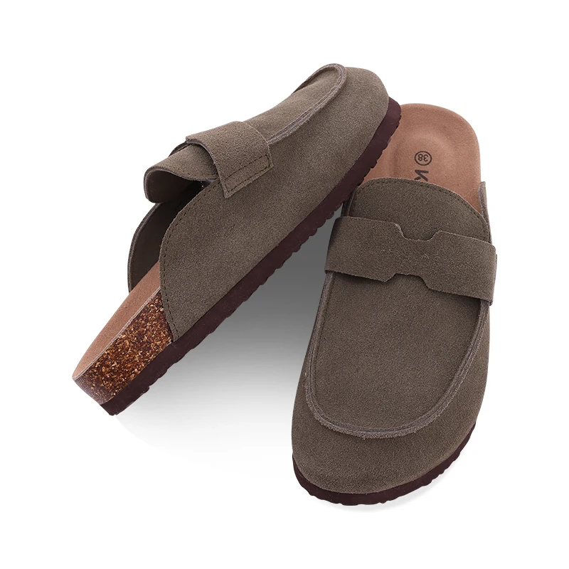 Smile Summer Cork Clogs Slippers New Men Suede Clogs Slippers Soft Women Mules Outdoor Beach Sandals Fashion Nonslip Home Shoes thumbnail 5