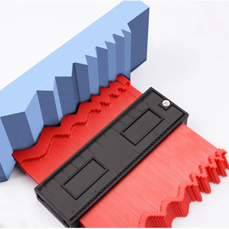 Profile Contour Gauge line Copier Ruler Cutting template Construction Woodworking Measuring instrument ceramic Tiling tiles tool thumbnail 3
