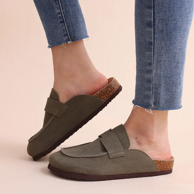 Smile Summer Fashion Women Mules Cork Clogs Slippers New Men Suede Clogs Slippers Outdoor Beach Sandals Nonslip Home Shoes Women thumbnail 6