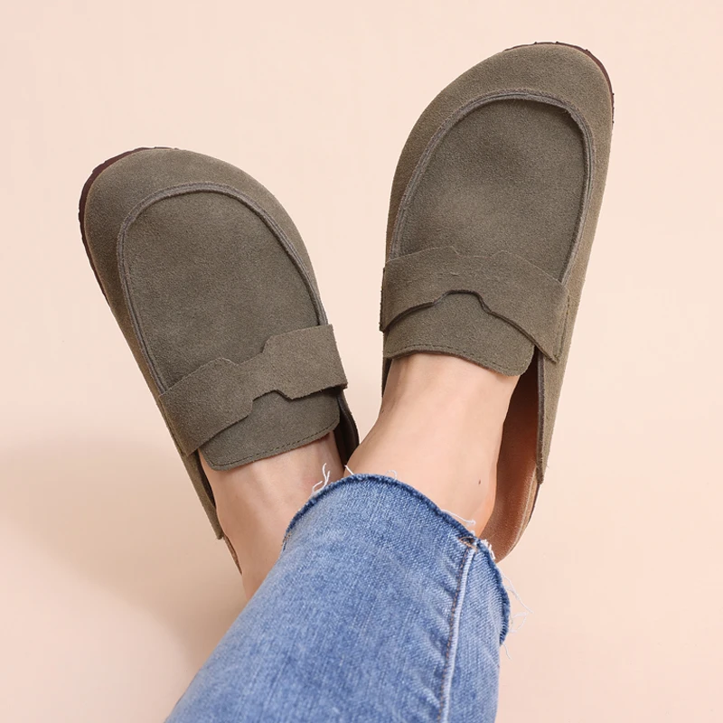 Smile Summer Fashion Women Mules Cork Clogs Slippers New Men Suede Clogs Slippers Outdoor Beach Sandals Nonslip Home Shoes Women thumbnail 3
