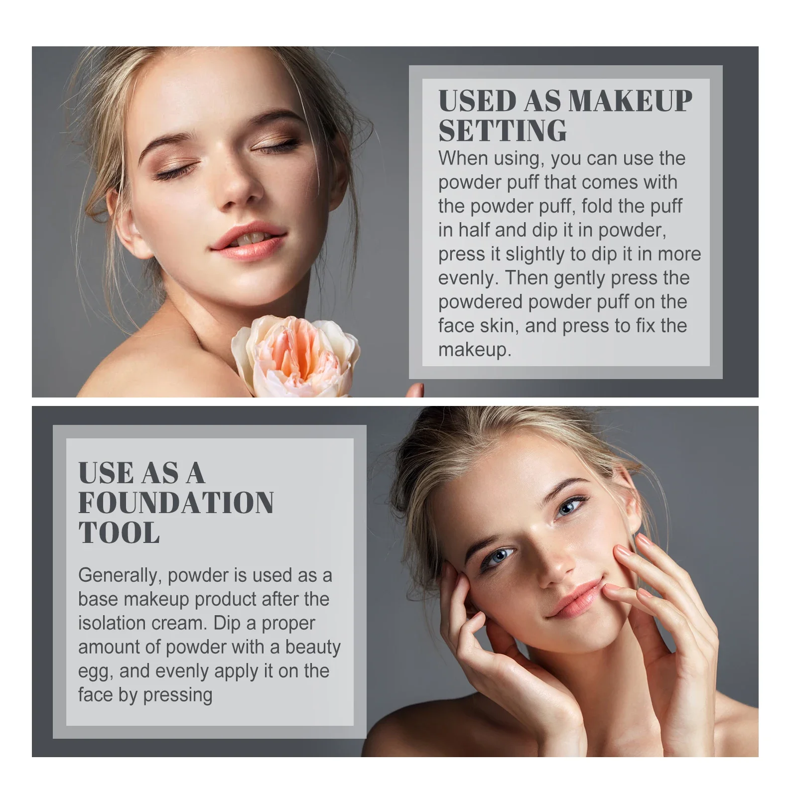 Face Setting Pressed Powder Oil Control Invisible Pores Waterproof Matte Long Lasting Natural Setting Powder Foundations Makeup thumbnail 5