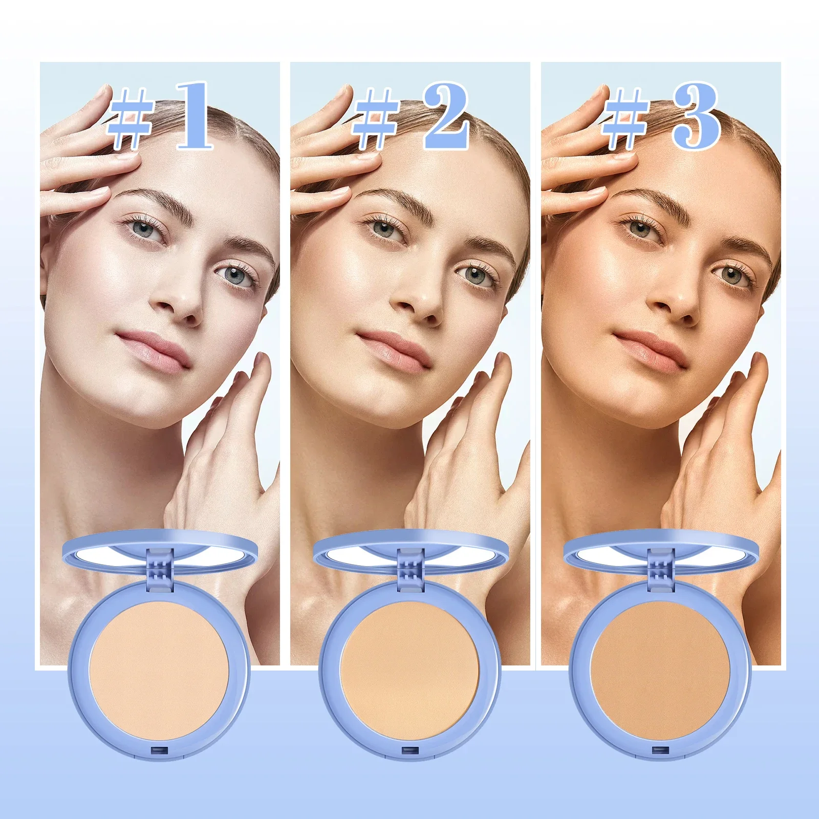 Face Setting Pressed Powder Oil Control Invisible Pores Waterproof Matte Long Lasting Natural Setting Powder Foundations Makeup thumbnail 4